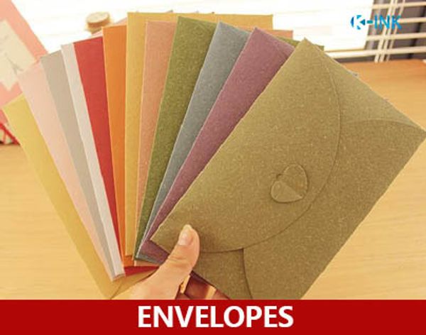 

100pcs / lot , 250gsm paper colored envelopes for love letter , birthday invitations