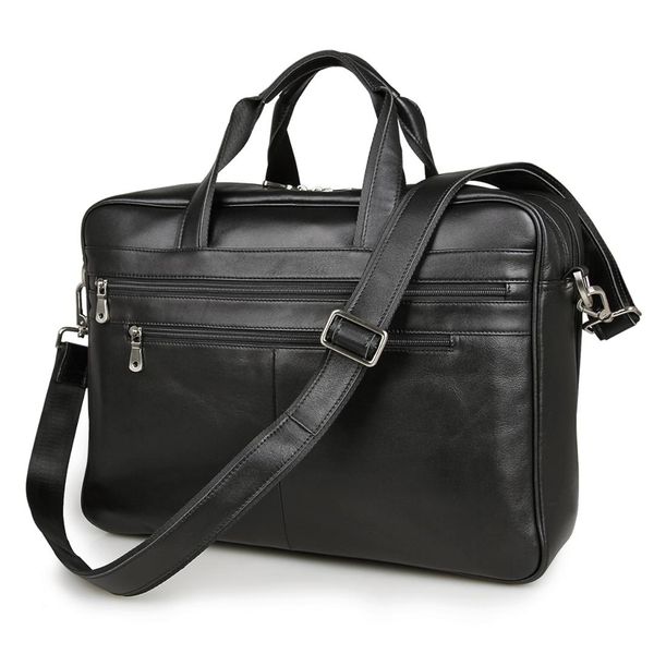 

men 100% casual briefcase business shoulder genuine leather bag men messenger bag computer laphandbag men's travel bags