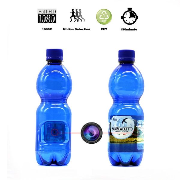 

1080p water bottle camera portable surveillance mini nanny camera with motion detection support memory card up to 64gb working time 180mins