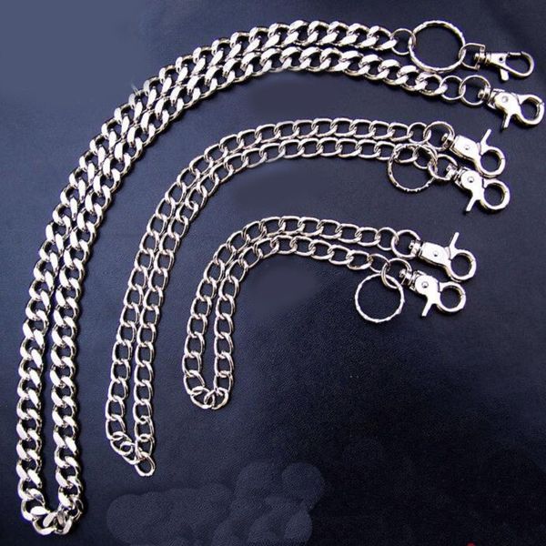 

fashion punk hip-hop trendy belt waist chain male pants chain men jeans silver metal clothing accessories jewelry wh, Black;brown