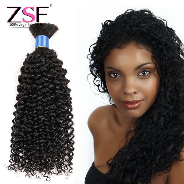 Kinky Curly Human Braiding Hair Bulk Zsf 10a Grade Hot Selling
