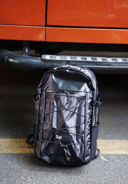 

brand sup 17ss tonal 43th backpack backpack white branche backpack gift original rain cover nylon backpacks street 3m reflective