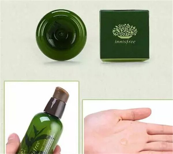 

inniskorea green bottle cream the green tea seed serum moisturizing face care lotion 80ml new face skin care cream, White