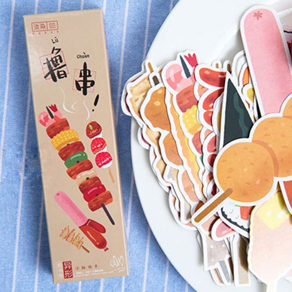 

30pcs/pack new creative barbecue paper bookmark stationery bookmarks message card office school supplies e2004