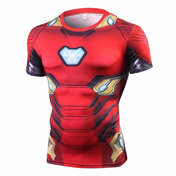 

raglan sleeve compression shirtss 3 iron man 3d printed t shirts men 2018 summer new crossfit for male fitness cloth, White;black