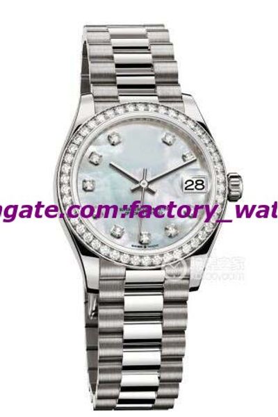

selling luxury watches 278289 steel mop diamond dial/bezel ladies watch 31mm watch automatic fashion brand women watch wristwatch, Slivery;brown