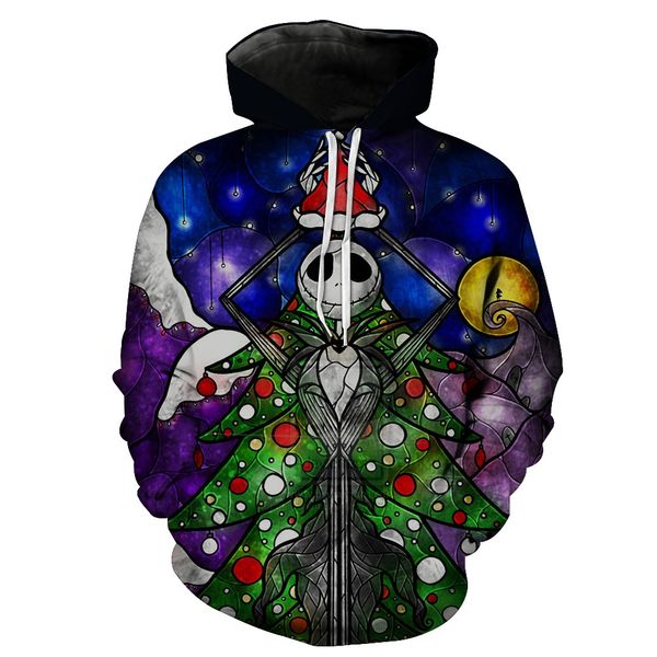 

новые моды для мужчин / женщин череп 3d смешно печатных crewneck толстовка мода повседневная толстовки h327, Black