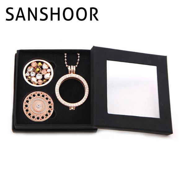 

whole salesanshoor jewelry pendant necklace set include big crystal coin and three circle coin disc plus 35mm my holder frame 1set, Silver