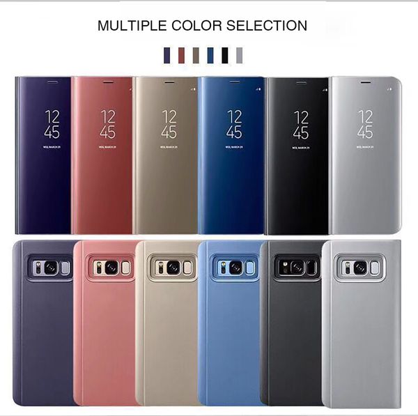 

clear view smart mirror phone case for samsung galaxy s10 s10e s9 s8 s7 s6 edge plus for note 8 9 for a5 a7 a8 2017 2018 case