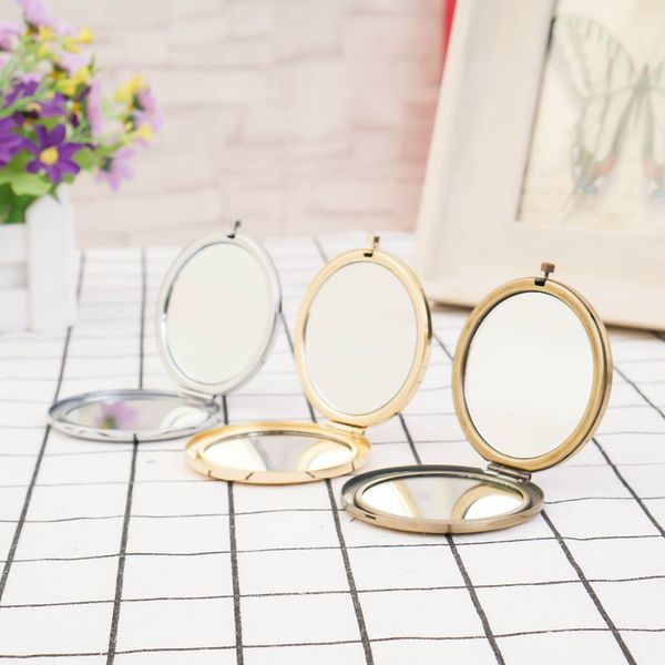

57.1mm blank round metal compact mirror pocket makeup mirrors portable cosmetic mini mirror for girl's gift beauty tools