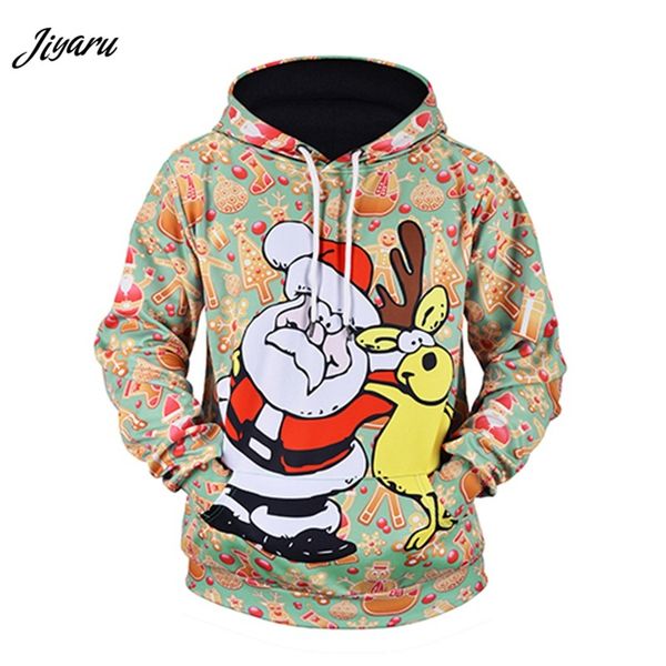 

2018 hot sale merry christmas sweatshirt men sweatshirt long-sleeved hooded hoodies for men printed autumn winter, Black