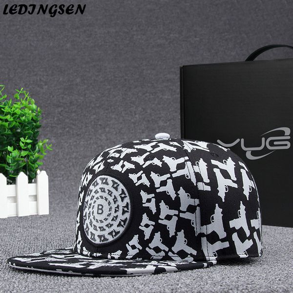 

ledingsen 2018 brand new printed white baseball cap men hip hop dancer hat summer sun trucker caps snapback adjustable dad hat, Blue;gray