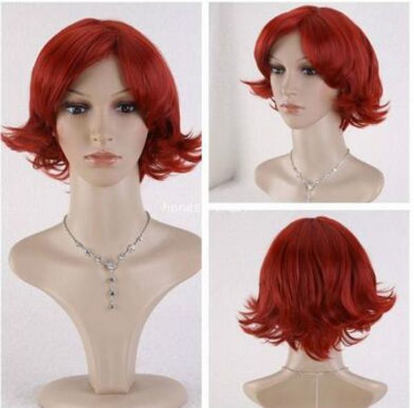 Anime Men Wine Red Ghoul Touka Kirishima Short Cosplay Wavy