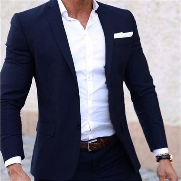 

2018 classic custom made groomsmen tuxedos men suit slim fit terno masculino men wedding suit 2pcs ( jacket+pants+tie, White;black
