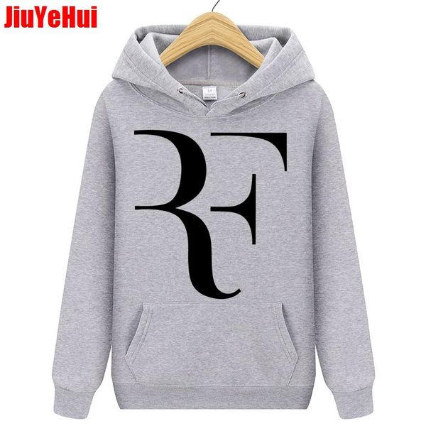

2018 rf spring autumn roger federer rf men sweatshirts men's hoodies casual jackets mens hoodie, Black