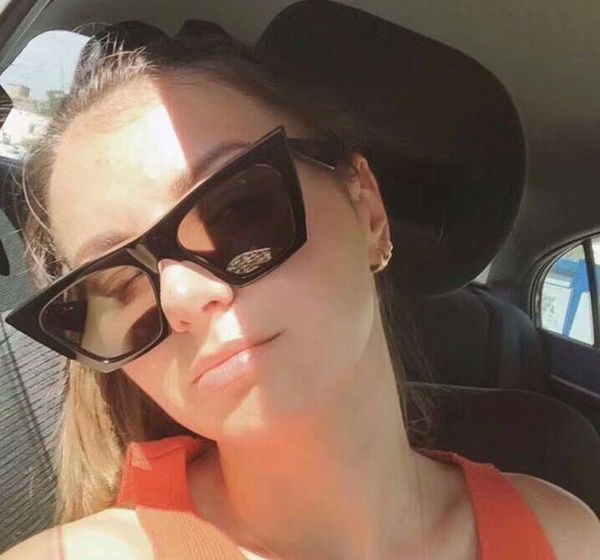 

women cat case box new cl41468/s red/brown eye with lens bmp/bw fashion sunglasses sunglasses kccti, White;black