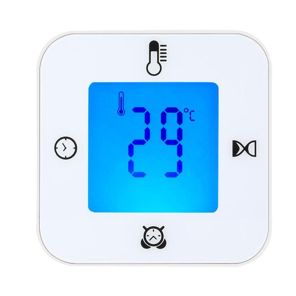 

4 in 1 rotating morning clock/ digital timer/calendar/temperature display 4 backlight with g-sensor black