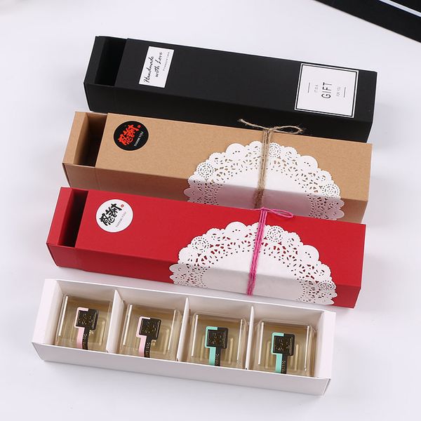 

4 grid mooncake box biscuits cookie bakery packaging wholesale paper gift boxes