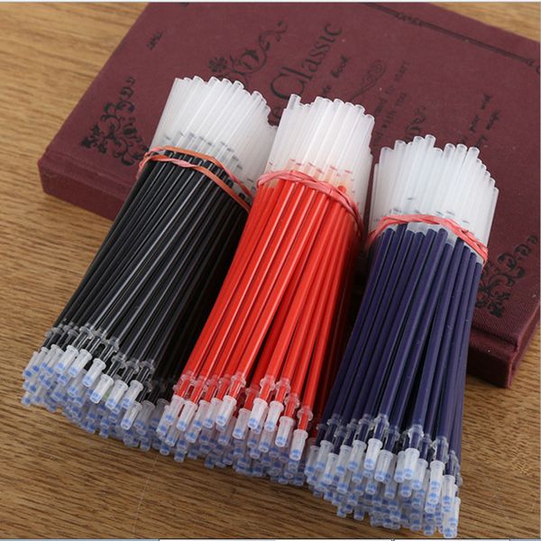 

30pcs needle gelpen refill 0.38mm instead refill smooth writing school office business stationery blue black red nuetral