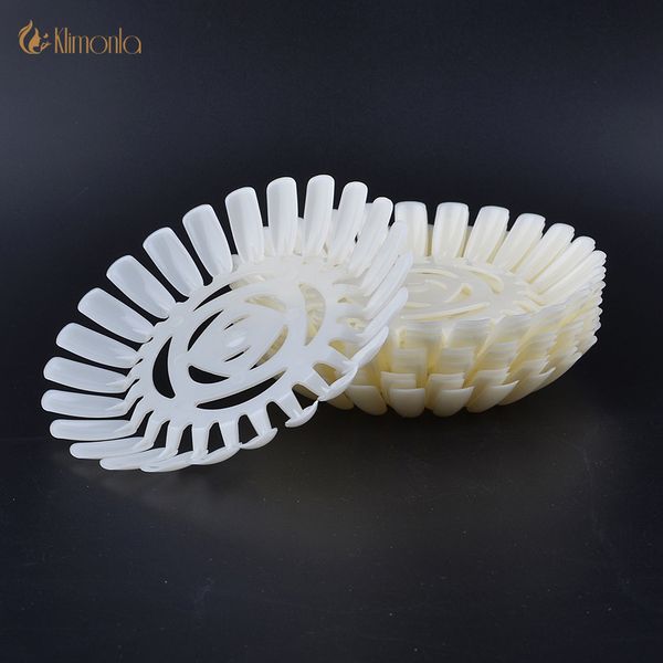 

5pcs/lot white false nail art tips painting board nail gel polish display wheel palette color cards showing practice tools, Red;gold