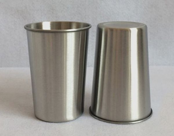 

350 stainless steel cups with juice beer glass portion cups 16oz tumbler pint metal kitchen drinking mug bar supply