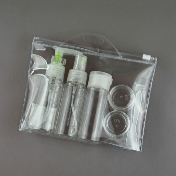 

6pcs/set mini plastic transparent small empty bottle outdoor travel makeup skin care lotion case container bottle 1j25