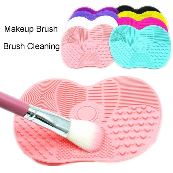 

silicone makeup brush cleaning mat make up tools cosmetic brushes cleaning silicone makeup brush cleaner mat portable washing tool scrubber