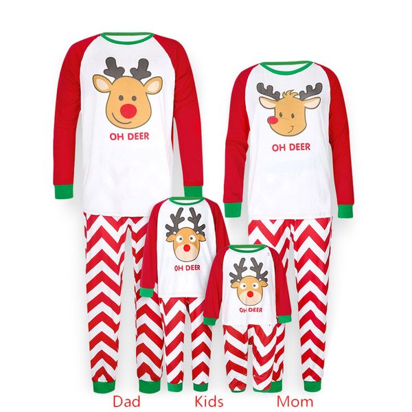 

2pcs christmas daddy casual long sleeves o-neck deer print pants family clothes pajamas 2018 sale, Gray