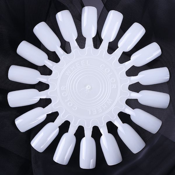

practice 18 wheel color board nail art tools for nail uv gel polish white false tips art display, Red;gold