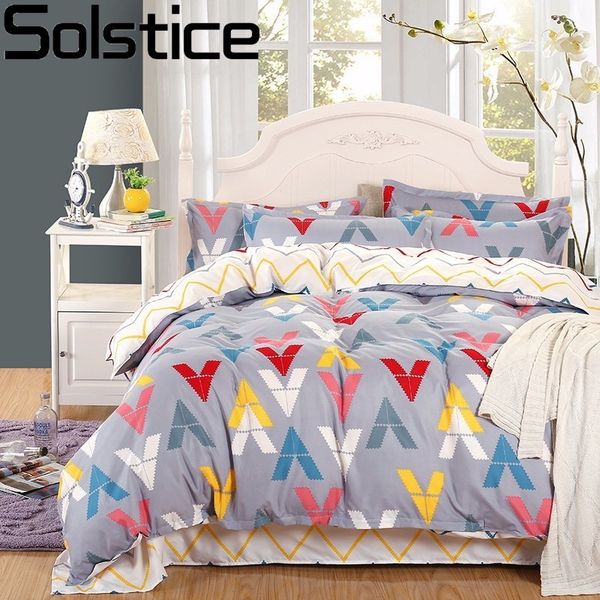 Solstice Home Textile Autumn Winter Navy Stripe Duvet Cover Flat