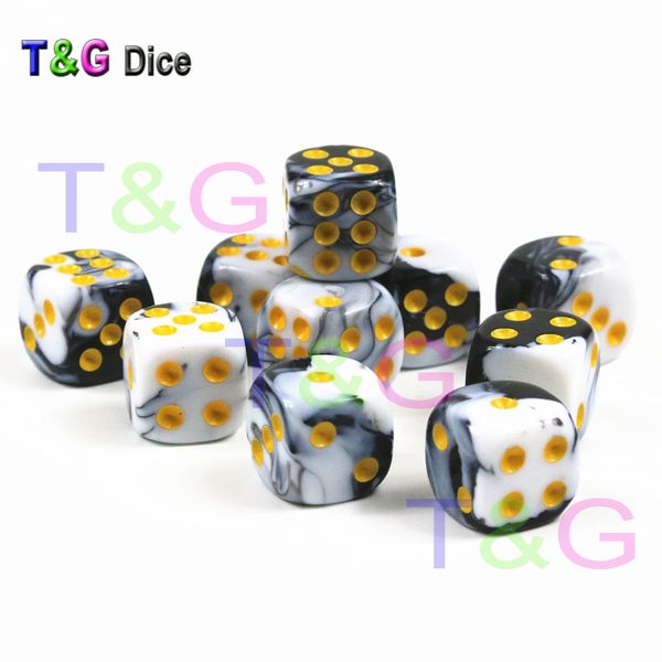 

set of 10 12mm d6 gemini dice cubes,for gaming
