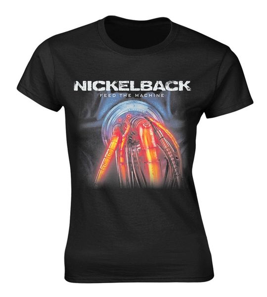 Nickelback Logo Feed The Machine Rock offiziell M/änner T-Shirt Herren