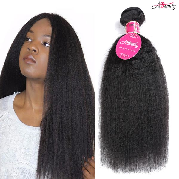 Grade 8a Peruvian Virgin Hair Human Hair Kinky Straight Yaki