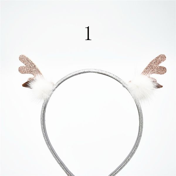 

5pcs feliz natal sino penas pano headband do chifres headband festa de natal decoracoes de natal presentes christmas fg013, Slivery;white