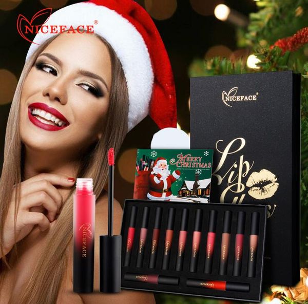 

niceface lip tint liquid lipstick set moisturizer lip gloss brand matte velvet lipgloss christmas gift lips makeup kits