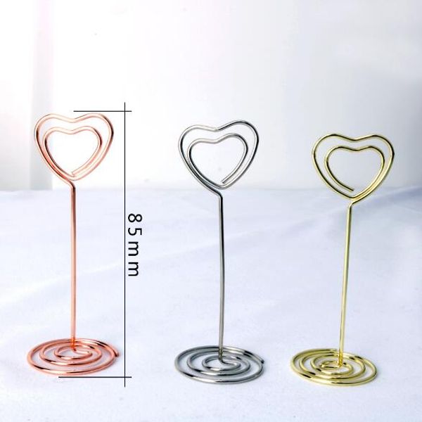 Segnaposto Love Holders Clips Wedding Cafes Table Photo Memo Numero Nome Titolare Clip Anniversario baby shower Decorazioni per feste lin3051