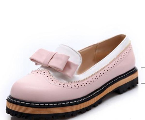 

send 2018 spring and autumn new style korean bowknot round head women shoes, Black