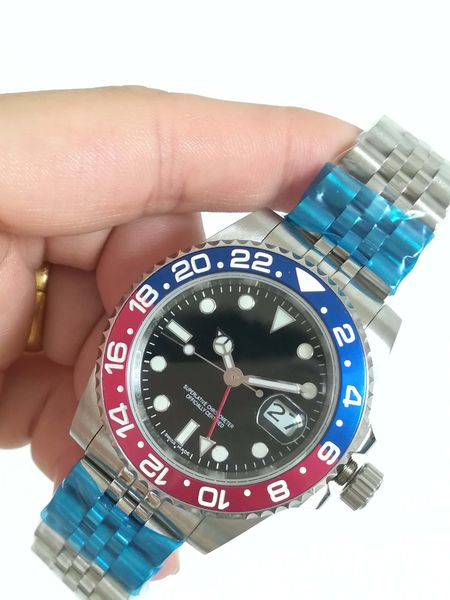 

latest versi 6 style luxury watch 40mm ceramic bezel gmt 126710 asia 2813 movement automatic mens watch, Slivery;brown