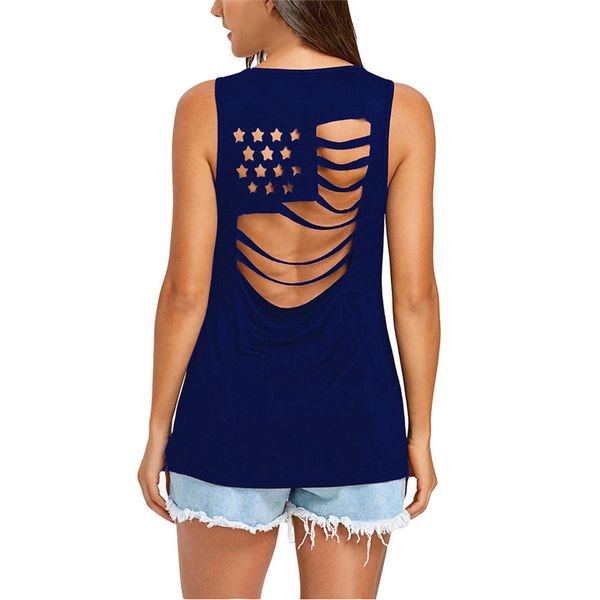 

summer shirts fashion women t shirt casual tank ladies backless hollow out star back tanks top, White