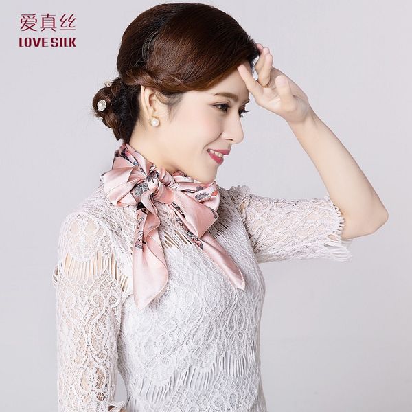 

2018 100% mulberry silk square towel.90*90cm Soft Lady's silk scarf from suzhou,Pastoral landscape