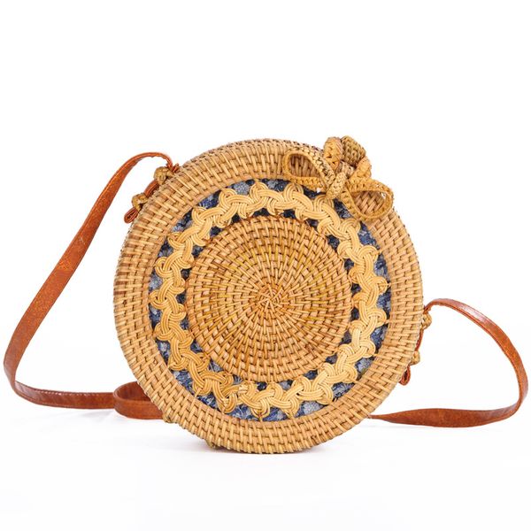 

4style summer shoulder straw bags rattan bag hollow sun flower travel beach bag wholesale straw bag hand-woven
