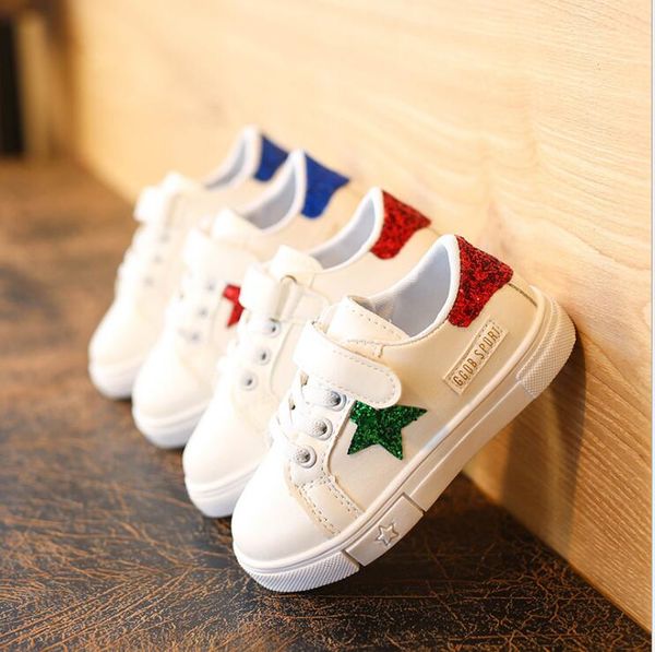 

2018 kids shoes spring new children s little white shoes fashion stars leisure pentagram baby shoes.21-36cm, Black