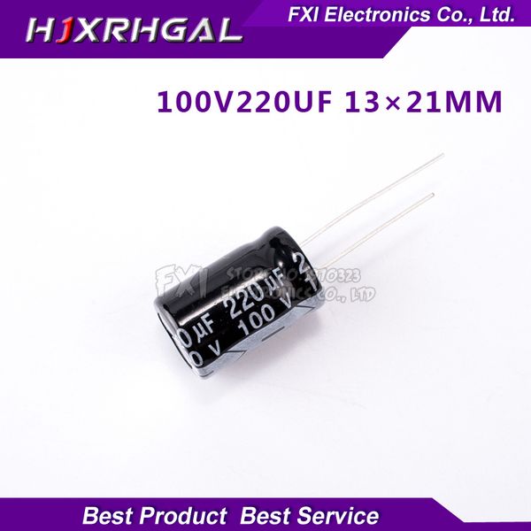 

10pcs 100v220uf 13x21mm 220uf 100v 13*21 electrolytic capacitor new original ing