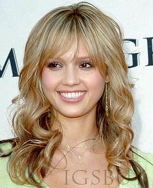 

custom hair jessica alba celebrity style 16 inches wig, Black;brown