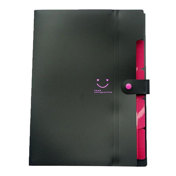 

a4 paper expanding file folder pockets accordion document organizer ,black