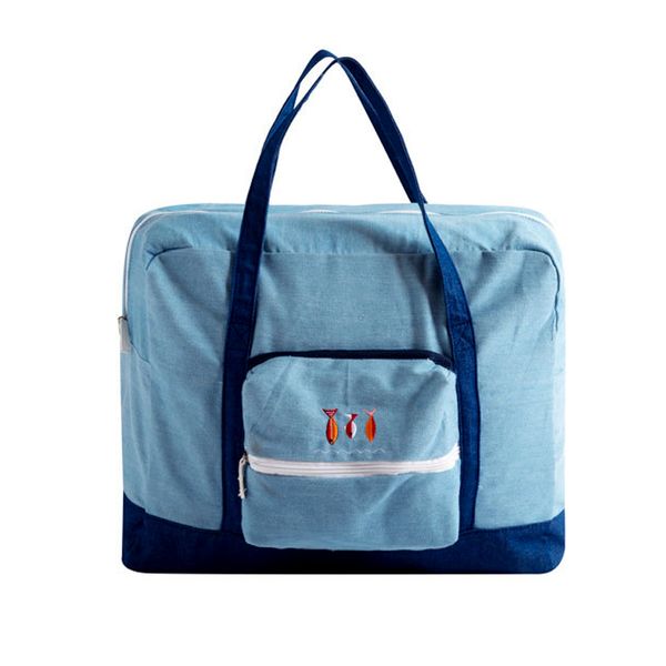 Travel Luggage Duffle Bag Lightweight Portable Handbag Green Mushroom Pattern Large Capacity Waterproof Foldable Storage Tote