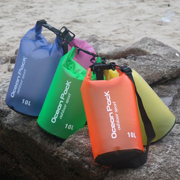 

pvc 5l/10l waterproof swimming bag outdoor waterproof dry bag bags pouch camping boating kayaking
