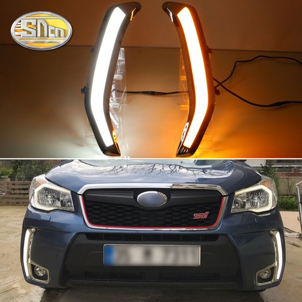 

for forester 2016 2017 2018,yellow turning style relay waterproof chromed case car drl 12v led daytime running light sncn