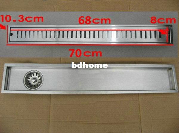 

70cm x10cm large-traffic stainless steel bathroom shower long floor waste floor linear side waste drain bc05