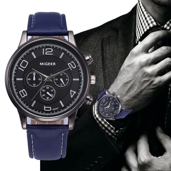 

business mens wrist watch hodinky relogio masculino retro design leather band analog alloy quartz wrist watch male, Slivery;brown